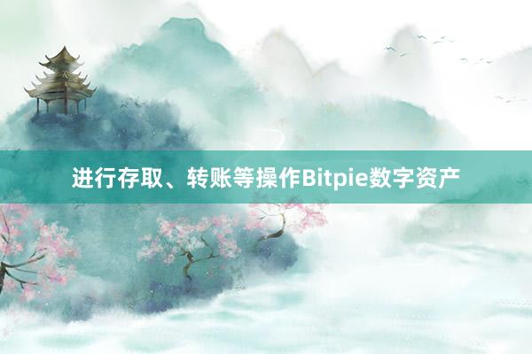 进行存取、转账等操作Bitpie数字资产