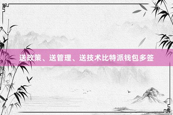 送政策、送管理、送技术比特派钱包多签