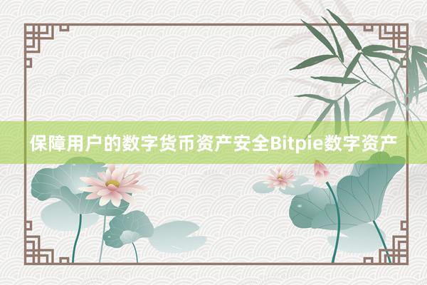 保障用户的数字货币资产安全Bitpie数字资产