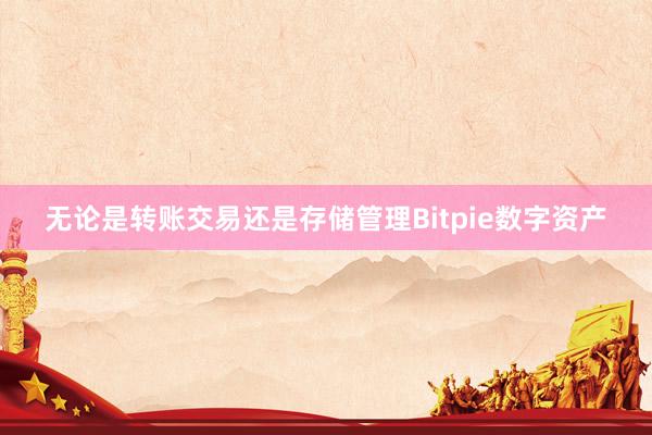 无论是转账交易还是存储管理Bitpie数字资产