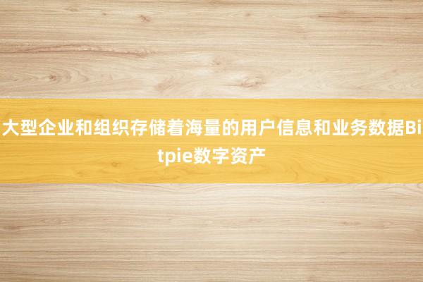 大型企业和组织存储着海量的用户信息和业务数据Bitpie数字资产