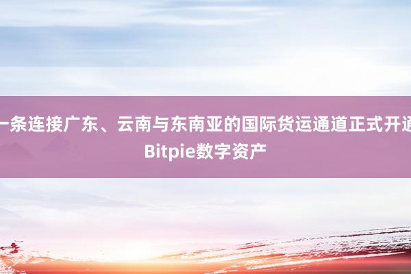 一条连接广东、云南与东南亚的国际货运通道正式开通Bitpie数字资产