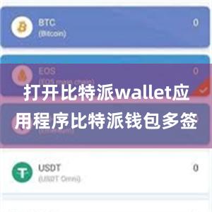 打开比特派wallet应用程序比特派钱包多签