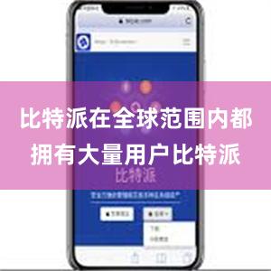 比特派在全球范围内都拥有大量用户比特派